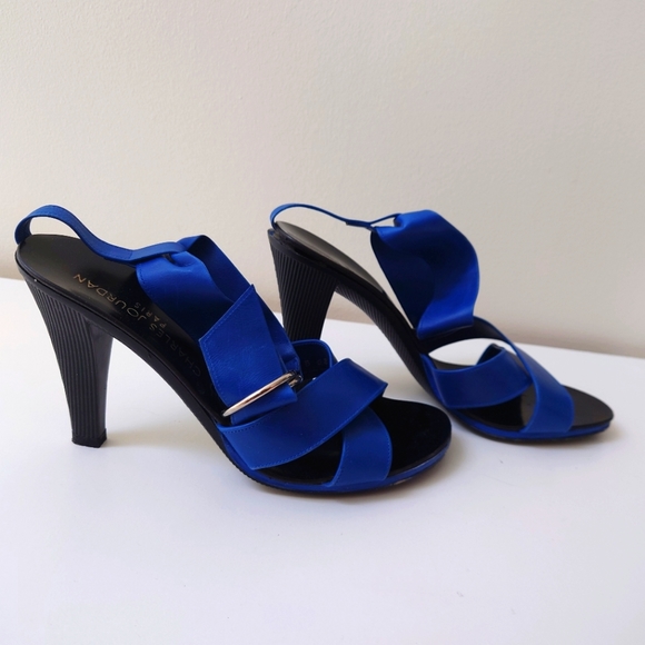 Charles Jourdan Paris Heels Leather Size 7.5 - Picture 2 of 4